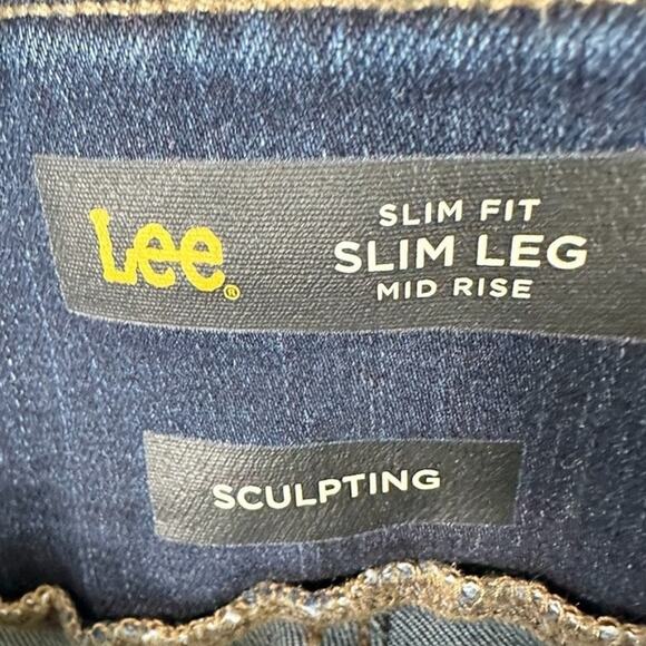 Lee Slim Fit Slim Leg Mid Rise Pull On Jeans Size 12 Short - Picture 5 of 6